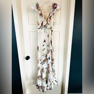 Leith White Floral Maxi Dress